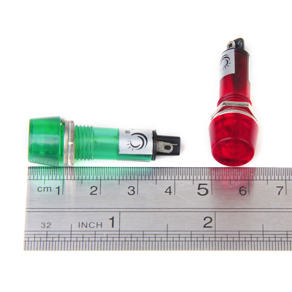 30pcs Red Yellow Green 24V   10mm Power Signal Indicator Pilot Light Bulb