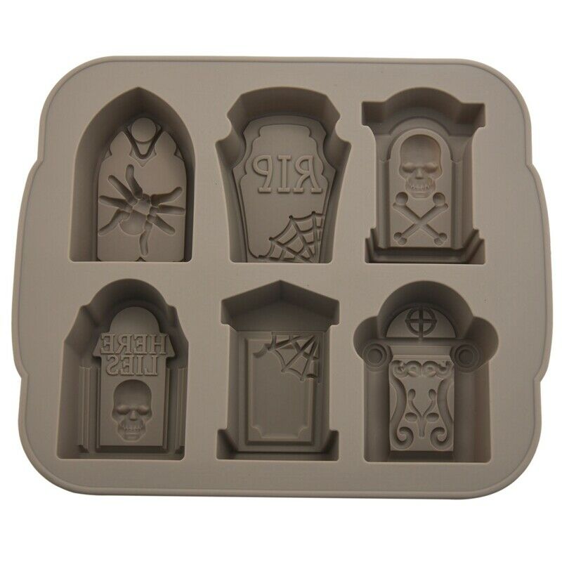 Silicone Ice Trays Halloween RIP Gravestone Mold for Ice C6G4G4