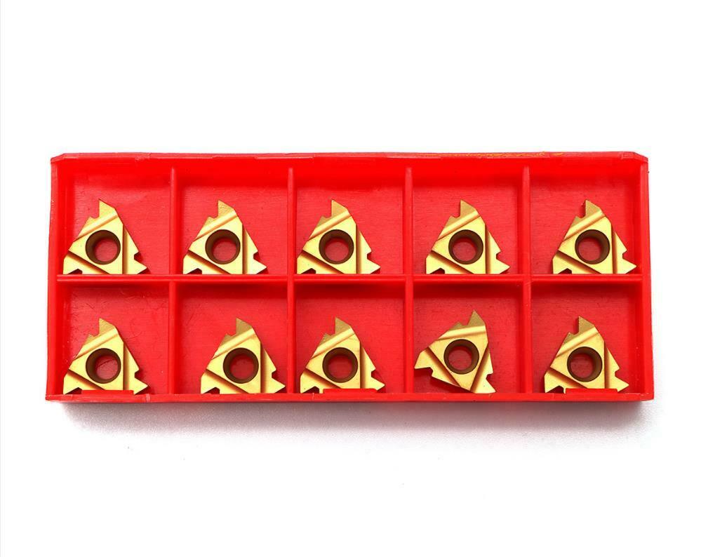 16IR AG60 CNC Inserts Blade Lathe Carbide Thread Cutting Turning Tool 10Pcs