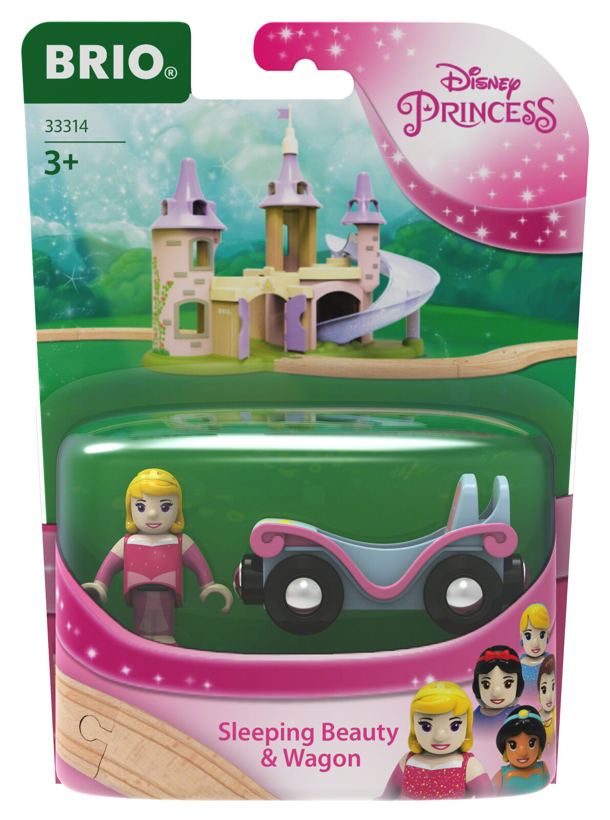 33314 BRIO Disney Princess Sleeping Beauty & Carriage Set Wooden Train Track 3+