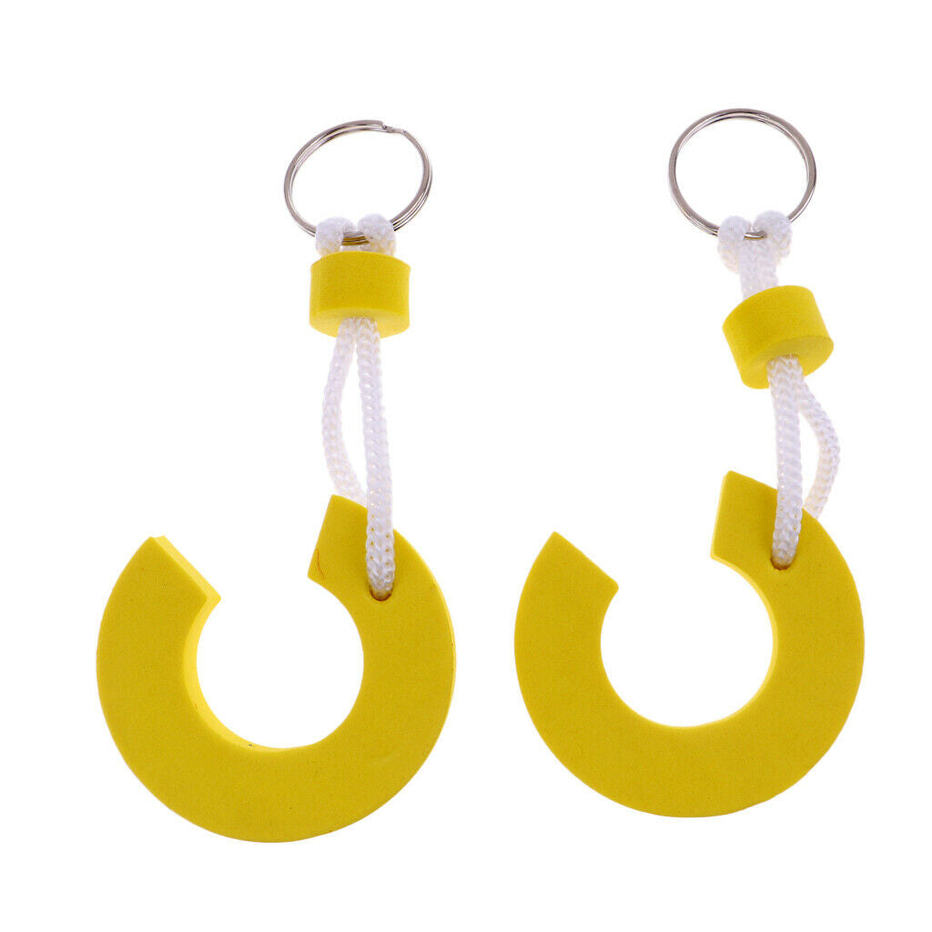 2 Pieces EVA Floating Keychain Keyring Kayak Water Sports Key Float Buoy