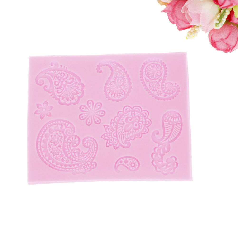relief liquid state cake sugar lace pattern decor silicone mold retro bak.l8