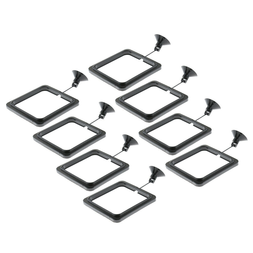 8 x Practical Floating Food Square - Reduces Waste & Maintains Water Quality for