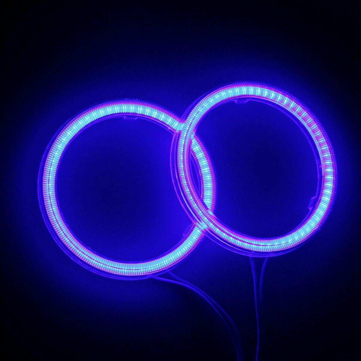 2Pcs 80MM 12V CAR LED Headlight COB Angel Eyes Halo Ring Light DRL Waterproof
