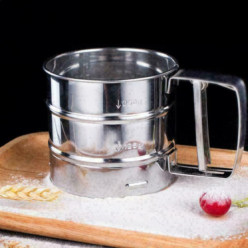 Steel Semi - Automatic Hand - Held Flour Sieve Powder T6C8 D4P5 I9E7
