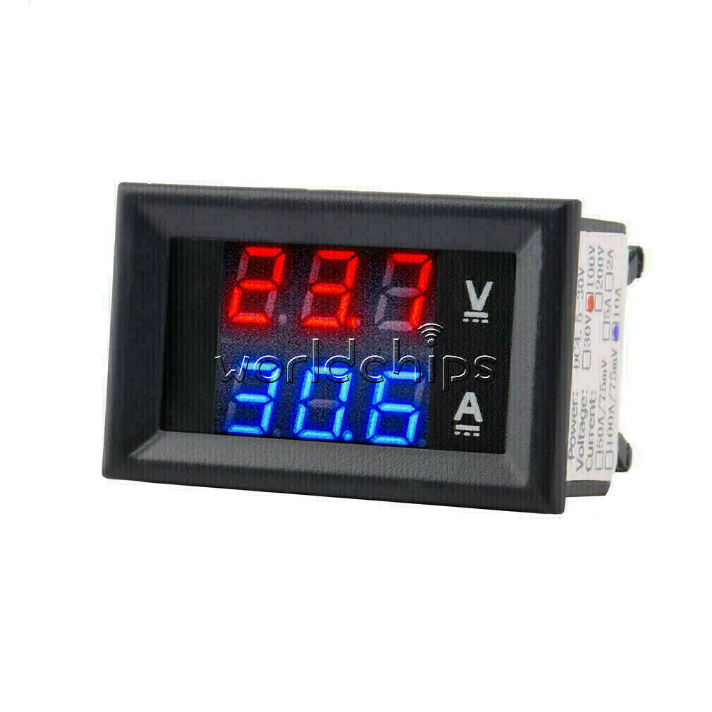 DC 100V 10A Voltmeter AmmeterLED Amp Dual Digital Volt Meter