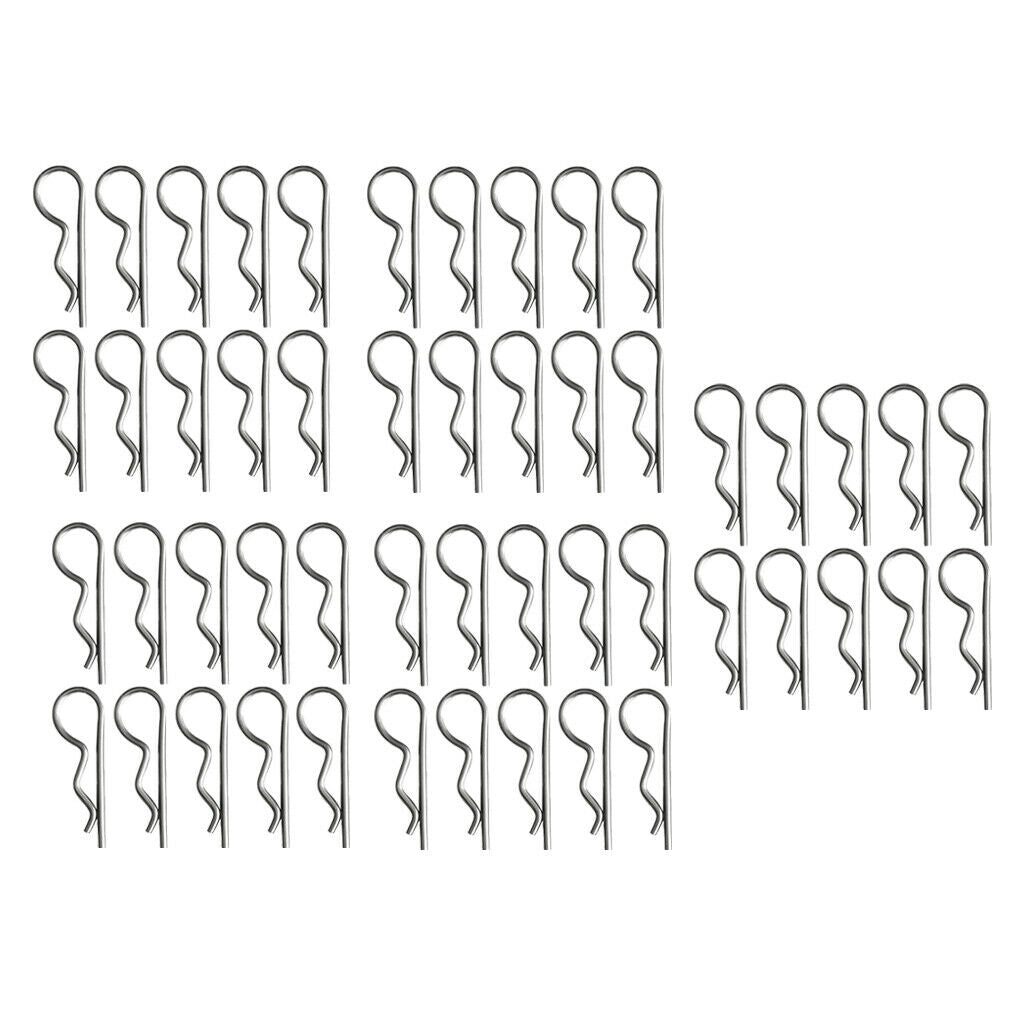 50 lot Marine Stainless Steel Retaining Clip Spring Cotter Pin Accessories