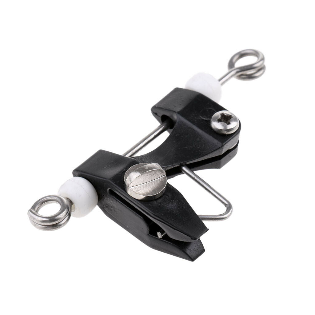 Downrigger release clip from kite to boom - tension adjuster