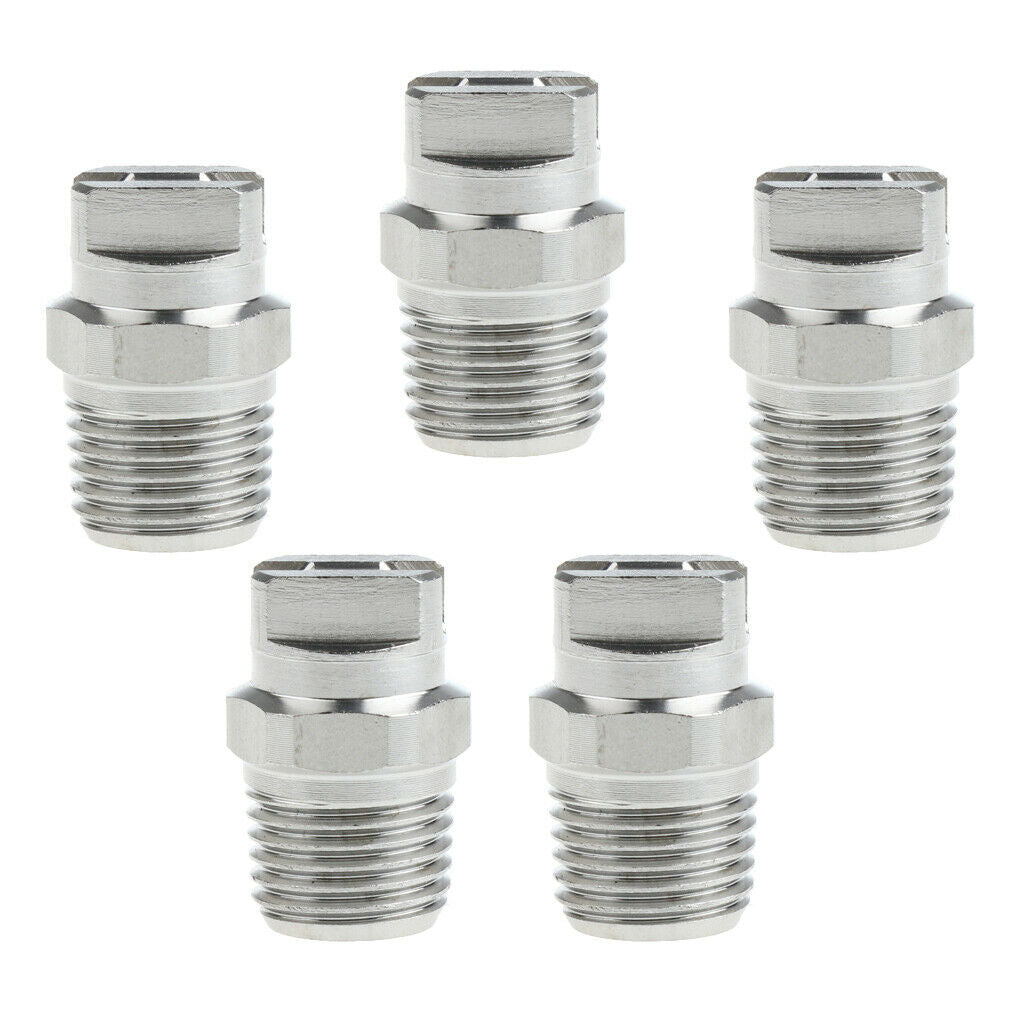5 Pack High Pressure Spray Nozzle 1/4" Sprayer Fan Nozzles Pressure Washer