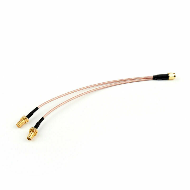 1Pcs 20cm RG316 Y Type 1 SMA Male Plug to 2 SMA Female Jack Pigtail Cable 8in SP