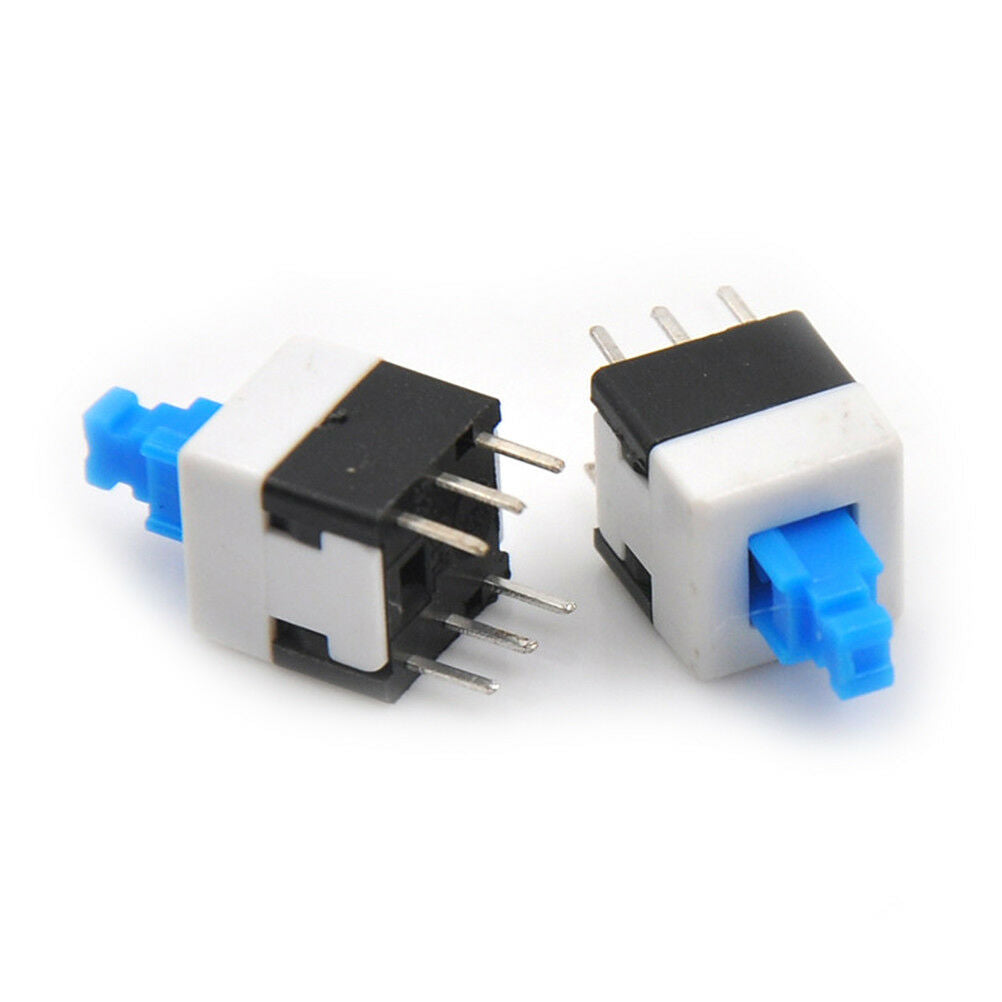 10x 8*8mm Latching Switch Button Switches Double Row Self-locking 6 Pi.l8