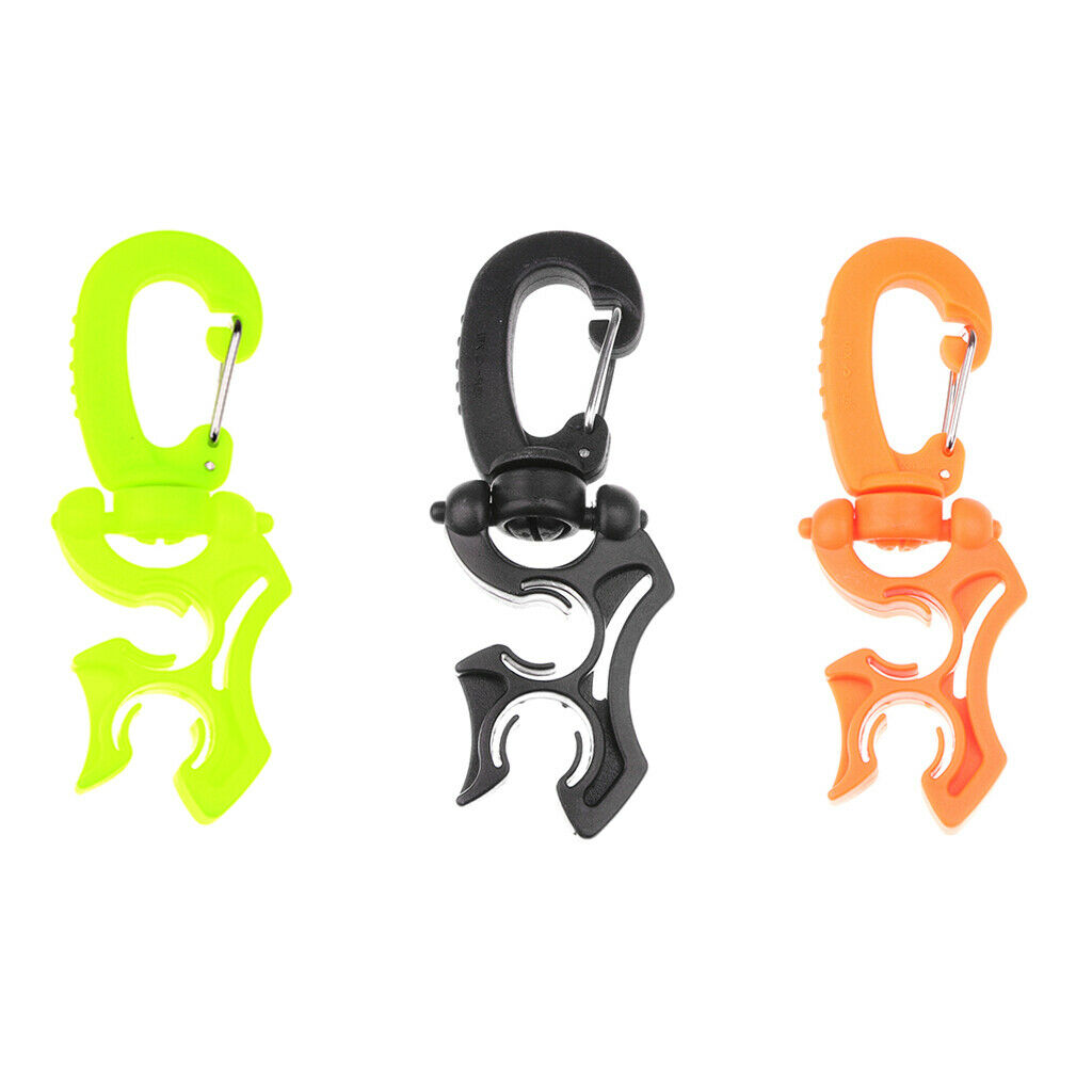 3 Pieces Underwater Regulator Double BCD Tube Holder with Clip 100 X 35mm