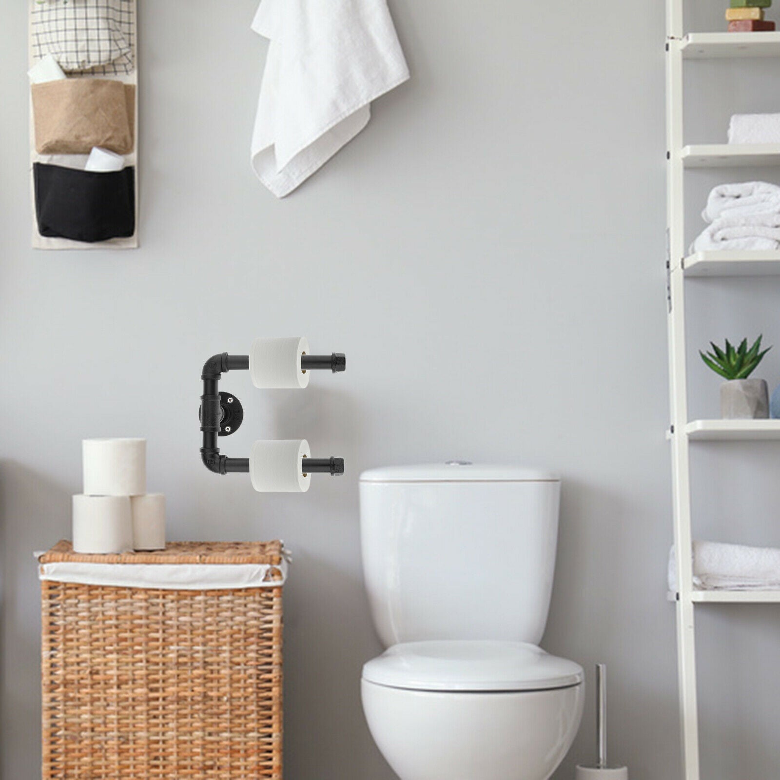Toilet Paper Holder Premium Iron Toilet Roll Holder for Bathroom Rustproof