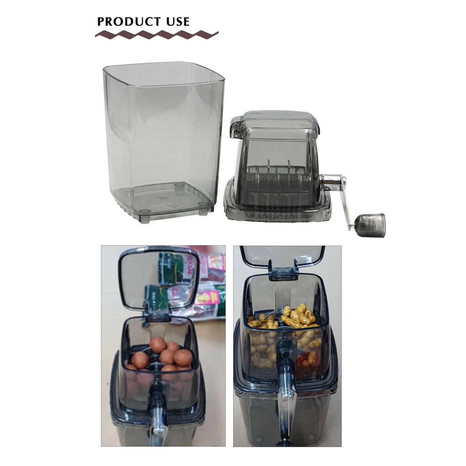 Manual Boilie Bait Ice Crusher Grinder Grinding Box Equipment Fodder Tool