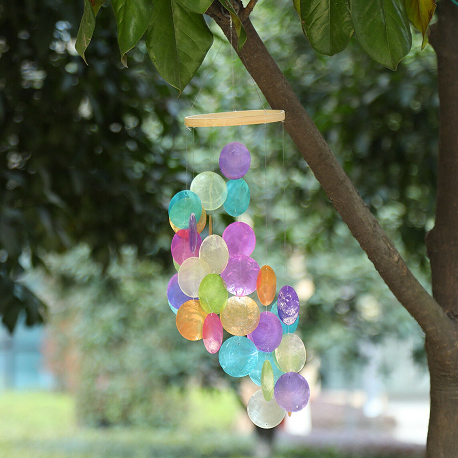 Handmade Shell Wind Chime for Outside Garden Patio Yard Home Wall Ornaments