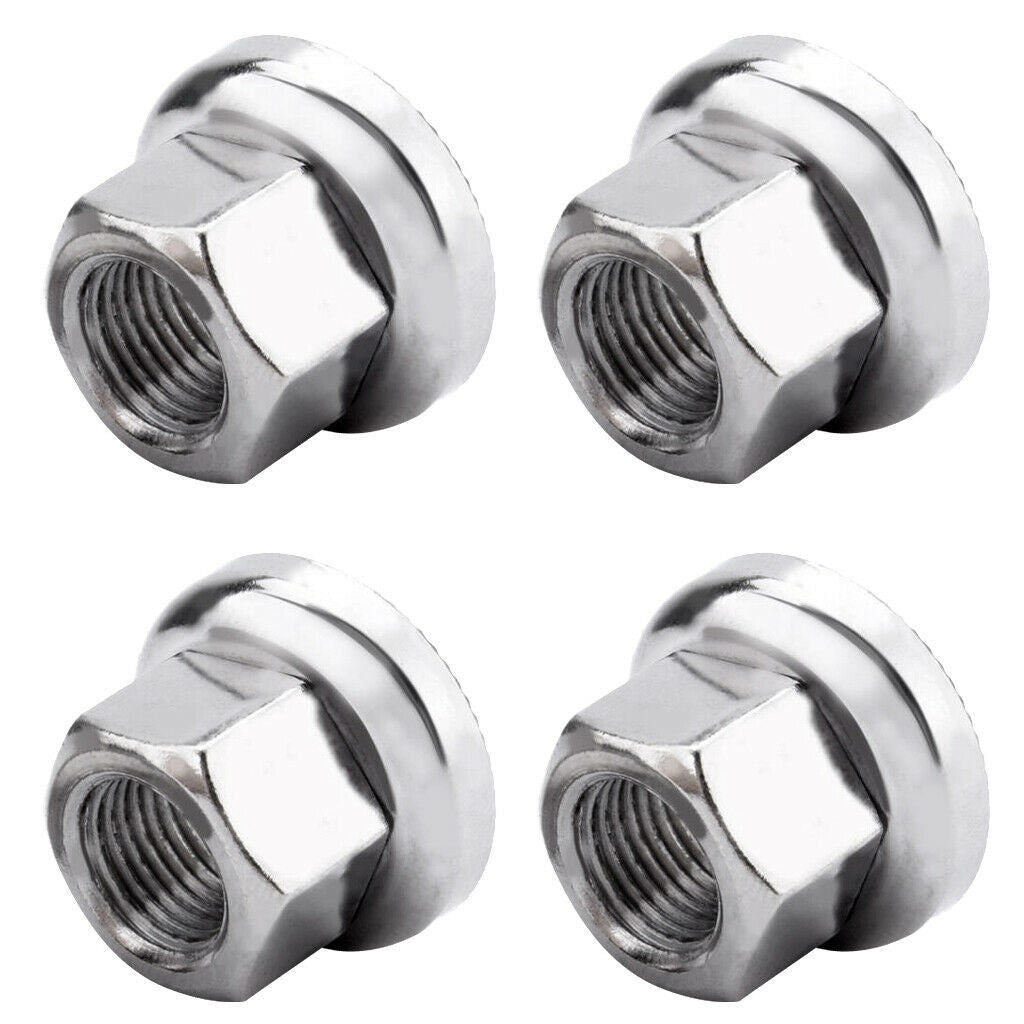4x Steel M10 Mountain Bike Wheel Skewer Nuts BMX Bicycle Bolts Accessories