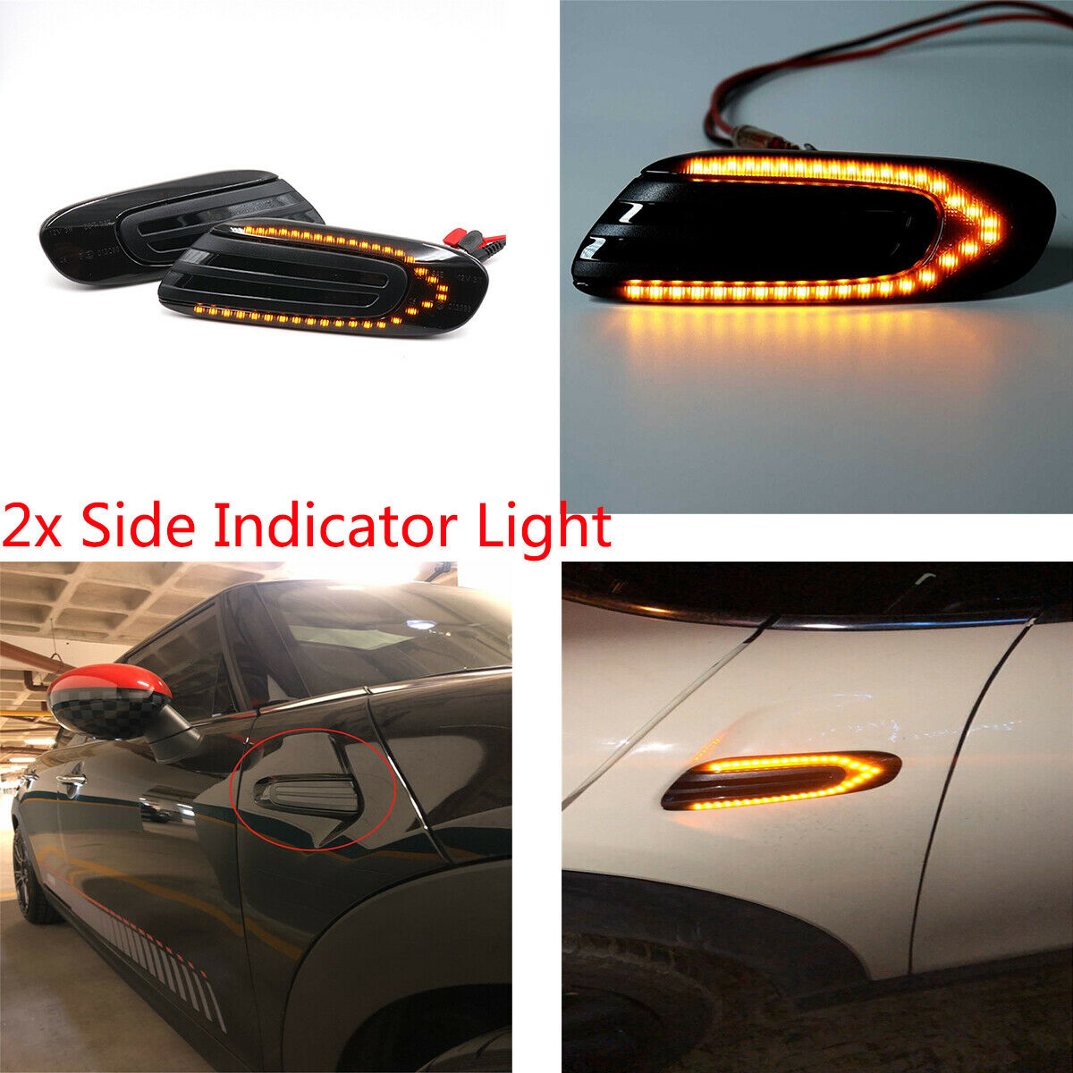 For BMW Mini Cooper F55 F56 F57 High Brightness LED Dynamic Turn Signal Lights