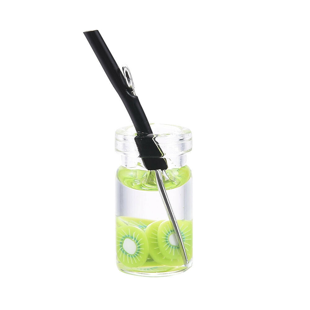 20PCS Colorful Mixed Glass Fruit Slice Juice Bottle Charms Pendant DIY Findings~