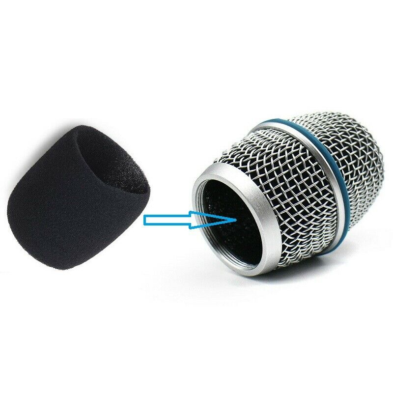5 Pack Black Foam Sponge Windscreens for Beta 87A 87C Vocal microphone Insert