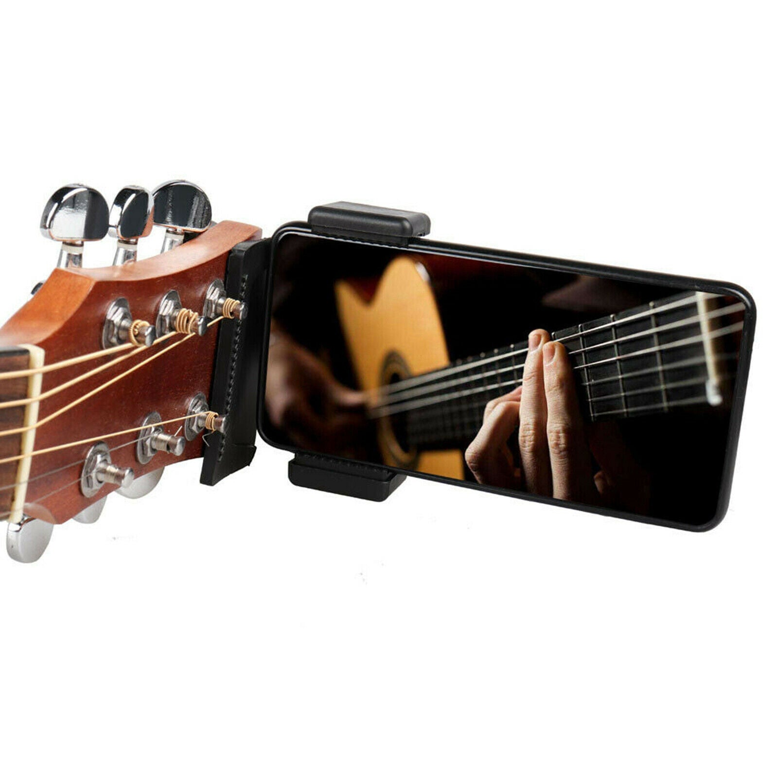 Guitar Headstock Mobile Phone Holder Bracket Stand Phone Clip Clamp Black