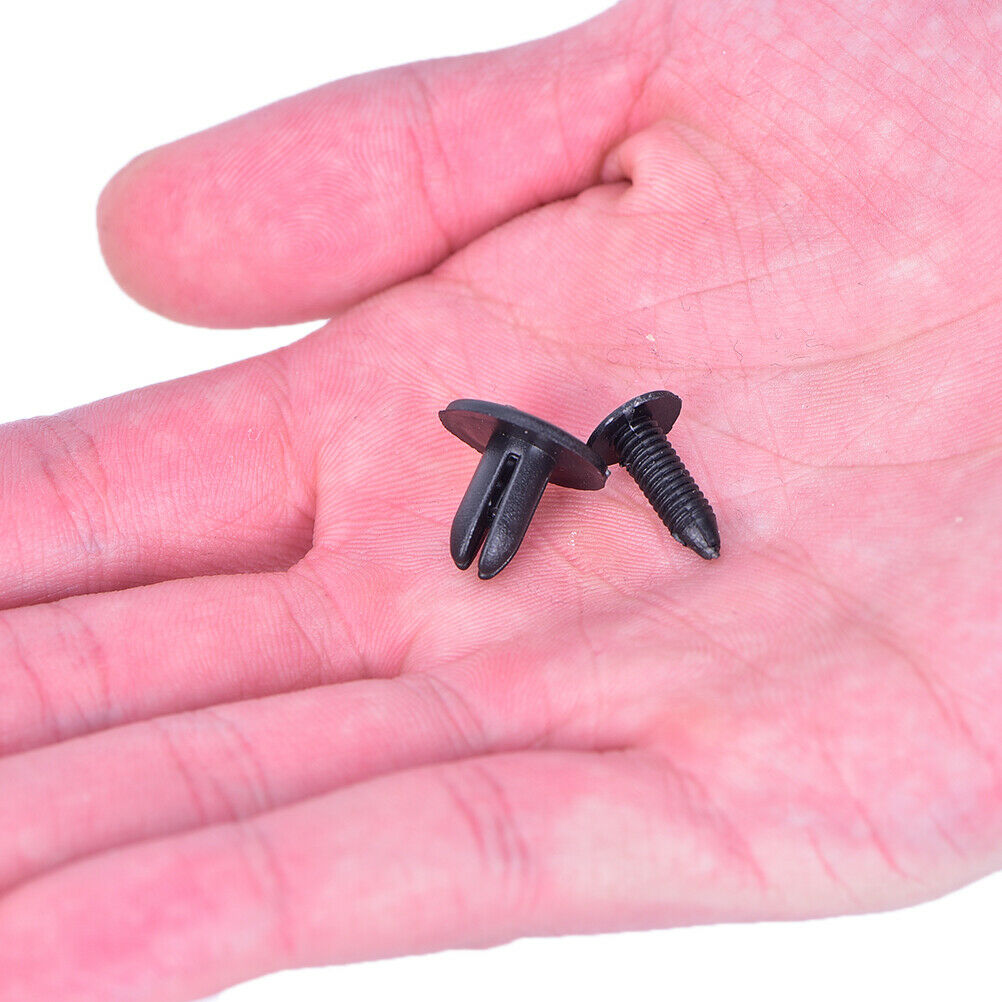 50x8mm Auto Car Bumper Fender Retainer Push Black Plastic Fixed Clips Fast.l8