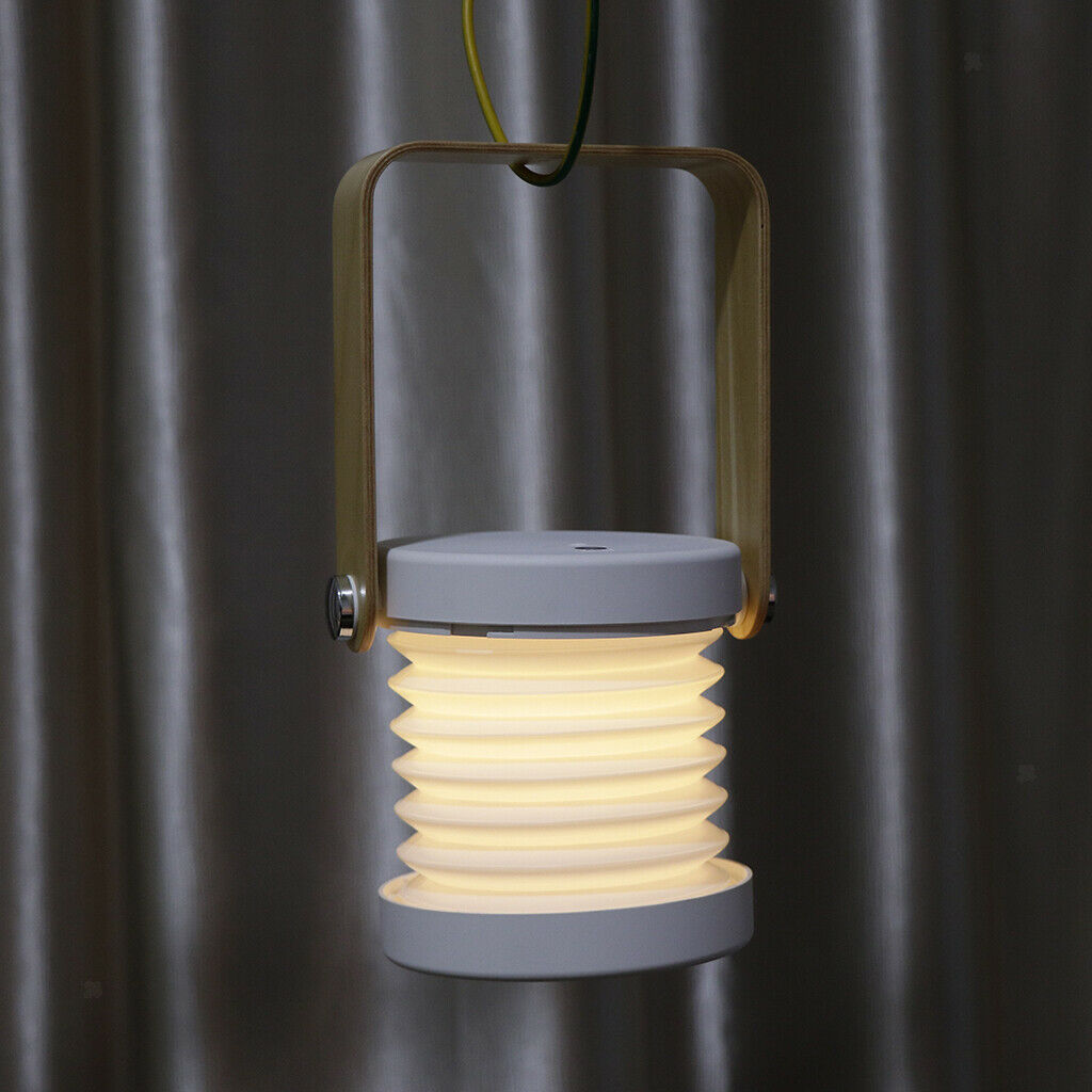 LED Camping Lantern Portable Collapsible Night Lights USB Charge White