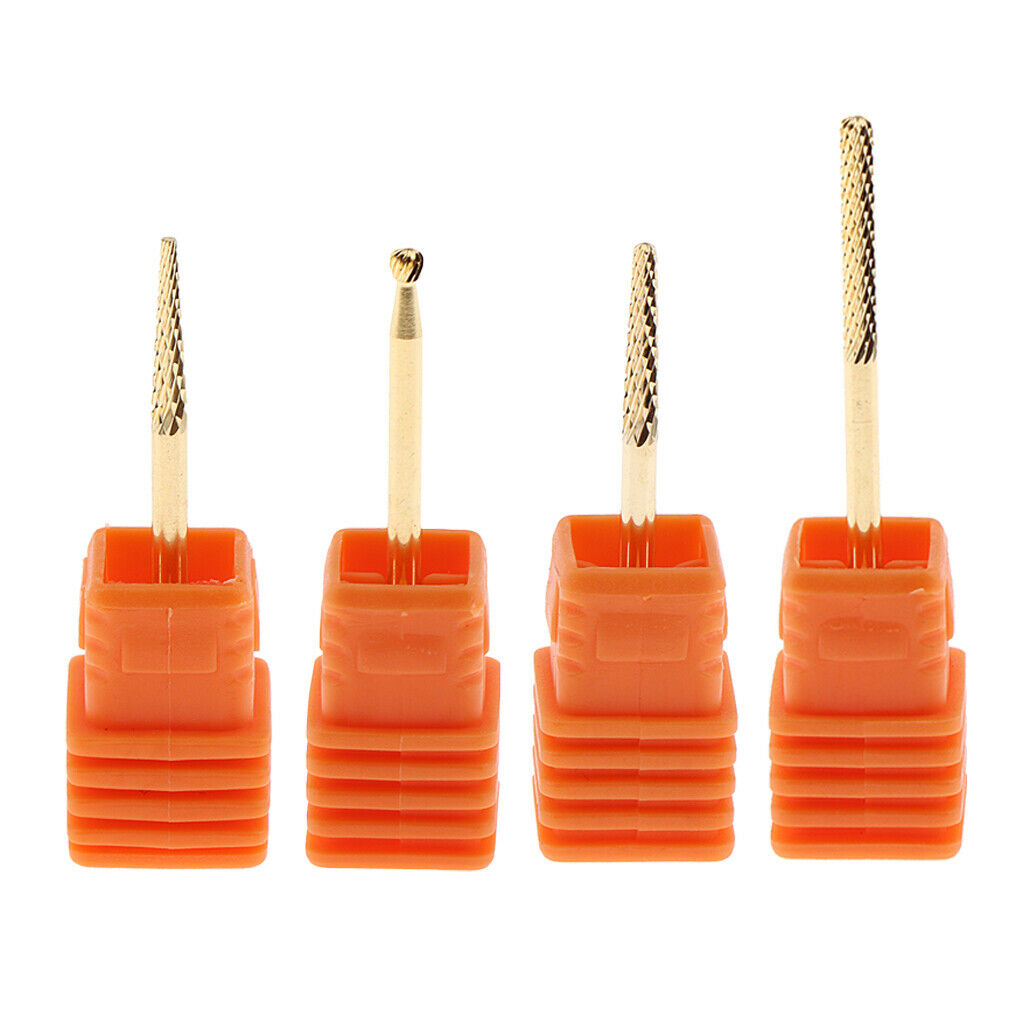 4x Pro Nail File Drill Bit Acrylic Gel Nails Remover Manicure Grinding Heads