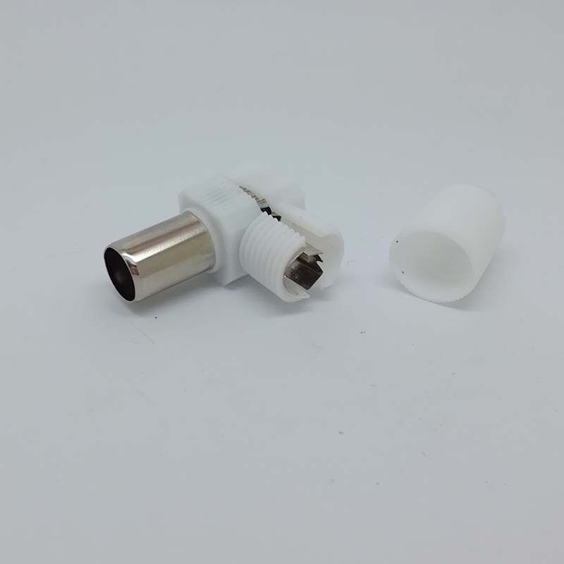 2x 90 angle FM Atenna Male to Female PAL TV RF Coxial Connector Adaptor Plug