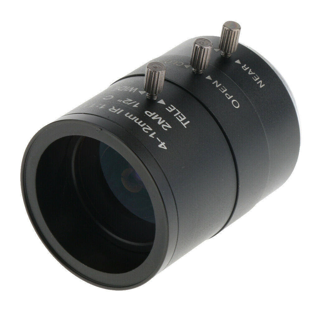4-12mm F1.6 Manual IRIS Zoom CS Lens For  Camera Industrial Microscope