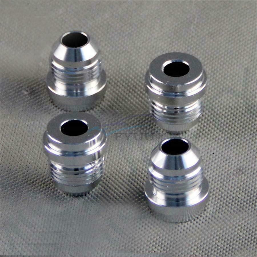 2 Pieces Aluminum Alloy Male Weld Hose Fitting Adapter For ID 11.2mm Oil Pipe