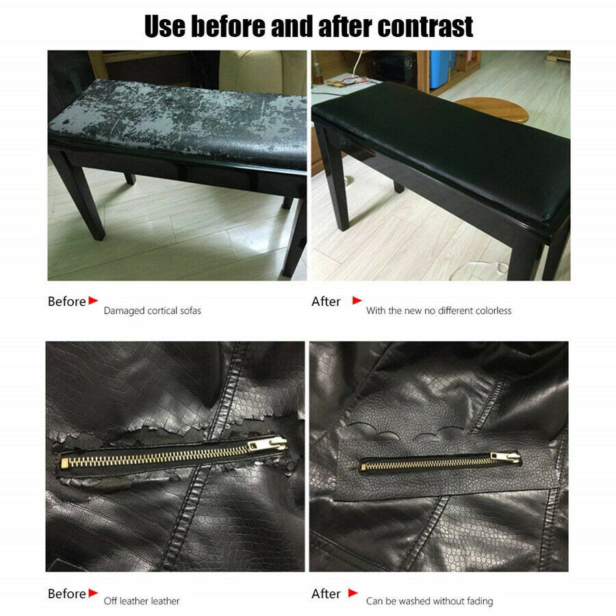 4 Pcs Leather Repair Patch Seat Cover Surface Repair Patch & Vinyl Adhesive