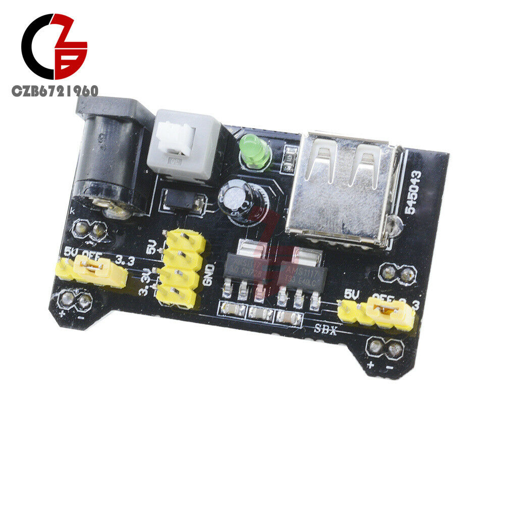 5PCS 3.3V/5V MB102 Breadboard Power Supply Module For Arduino Board