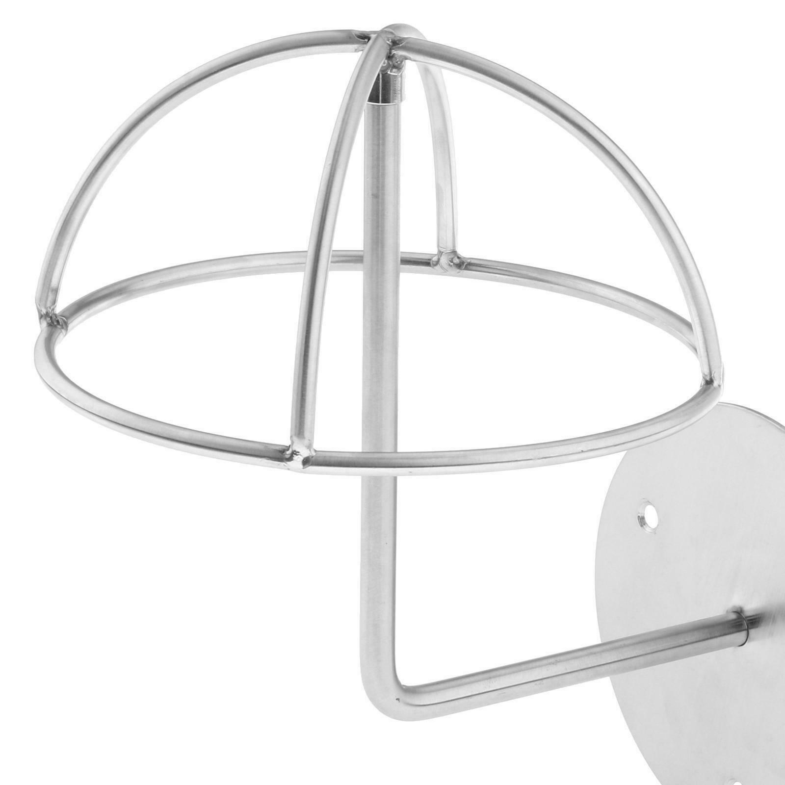 Decorative Wall Mounted Wire Stainless Steel   Wig Display Rack Dome Shape