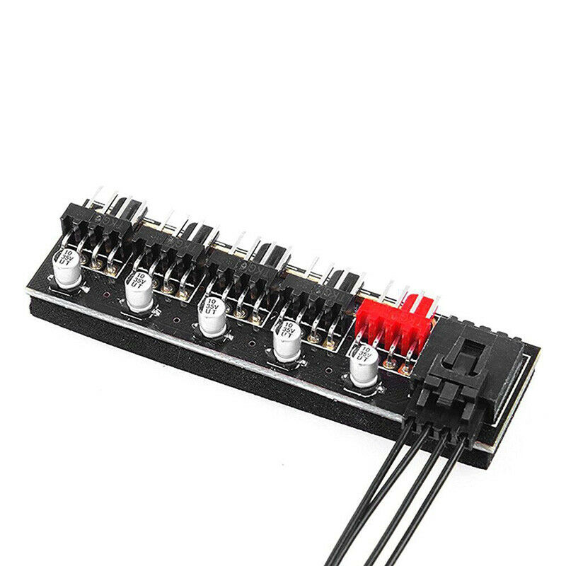 5Port PC Fan Hub Splitter Speed Controller Adapter for 4Pin PWM Cooler Co.l8