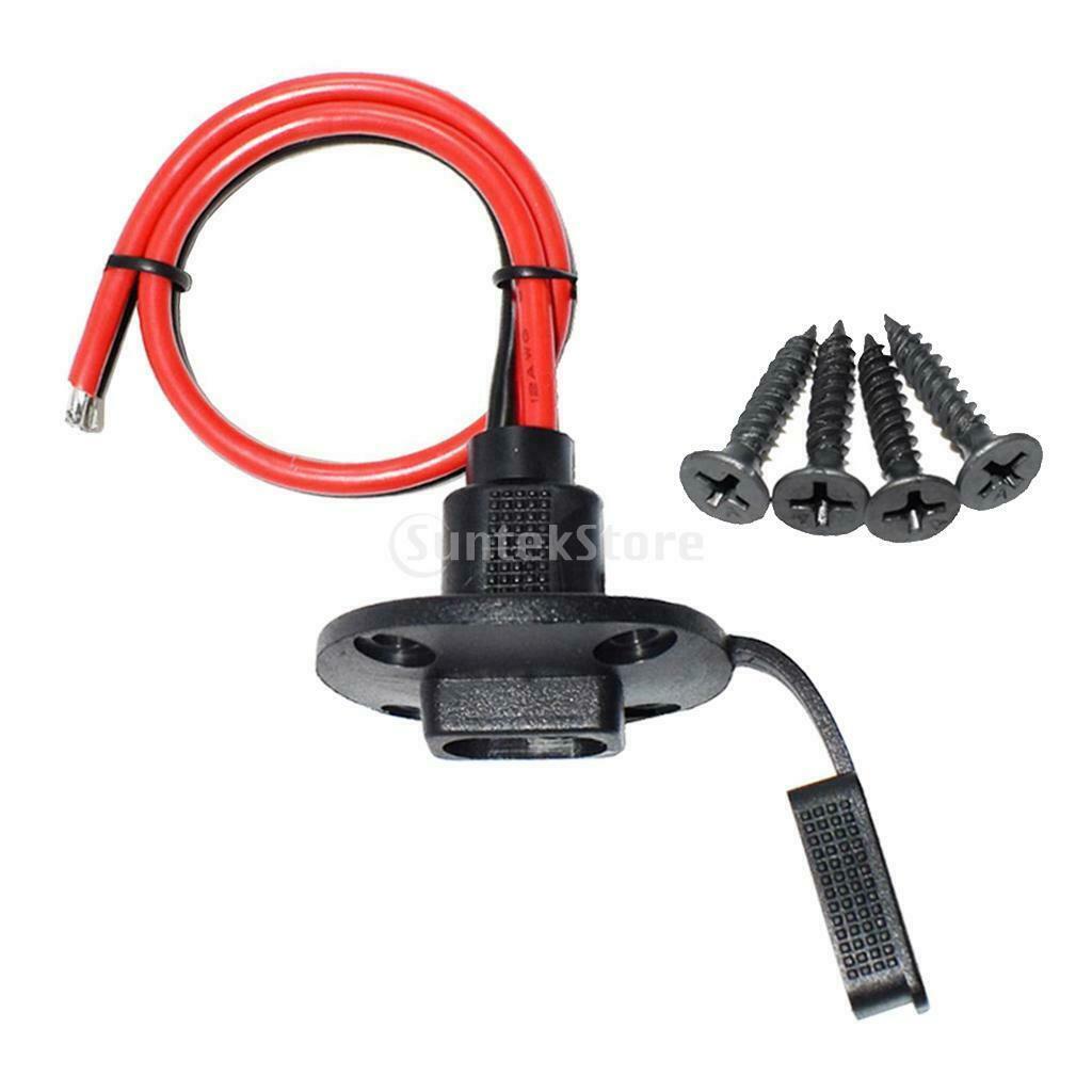 4Pcs Quick Connect 30cm SAE Socket Sidewall Port Cable Battery Charger