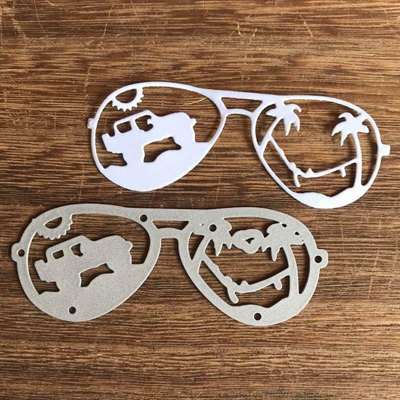 Car Beach Eyeglasses Metal Cutting Dies Stencil DIY Scrapbook Album Paper Card