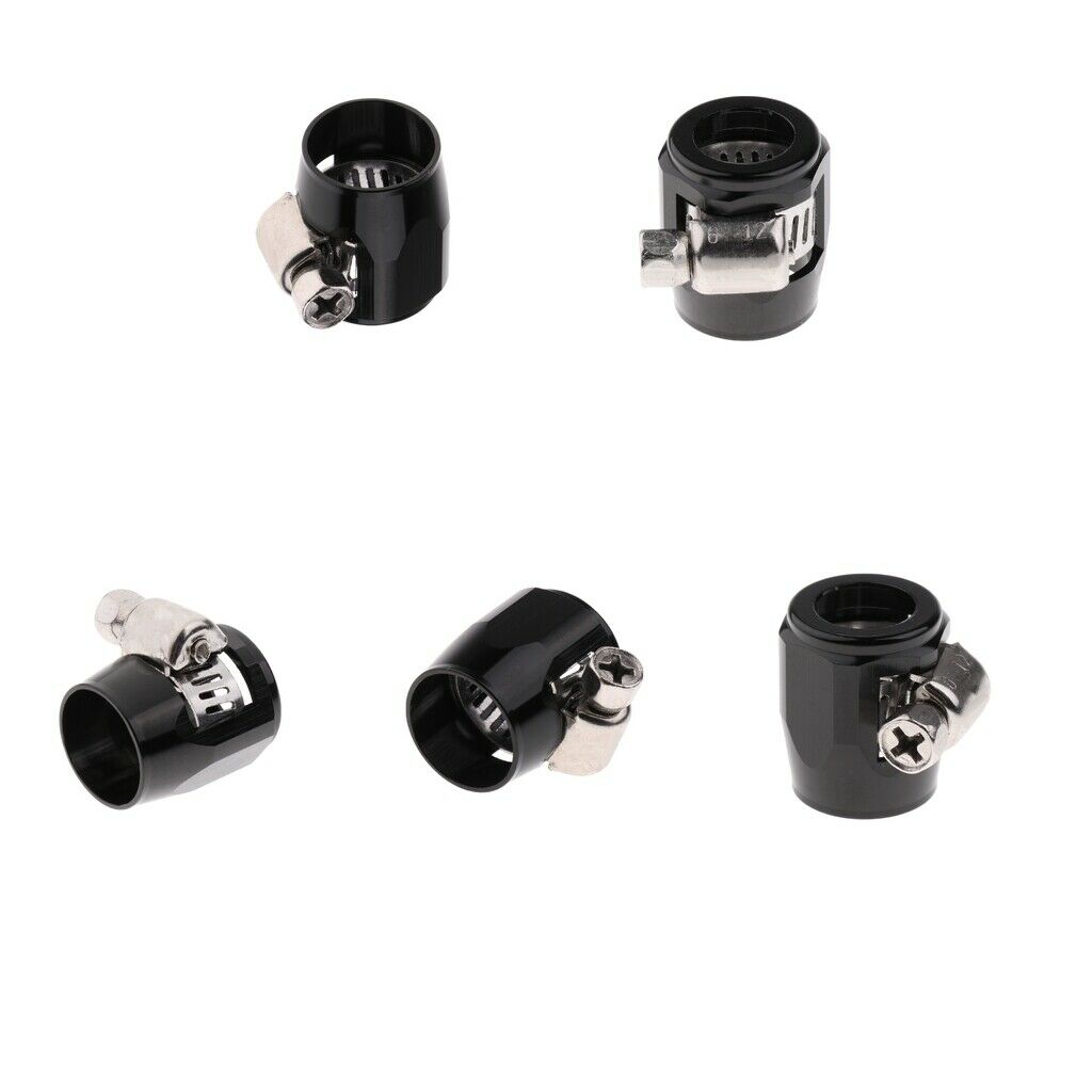 5x Aluminum Hose Clamps With Worm Drive, Clamping Range Î¦ 12-19mm