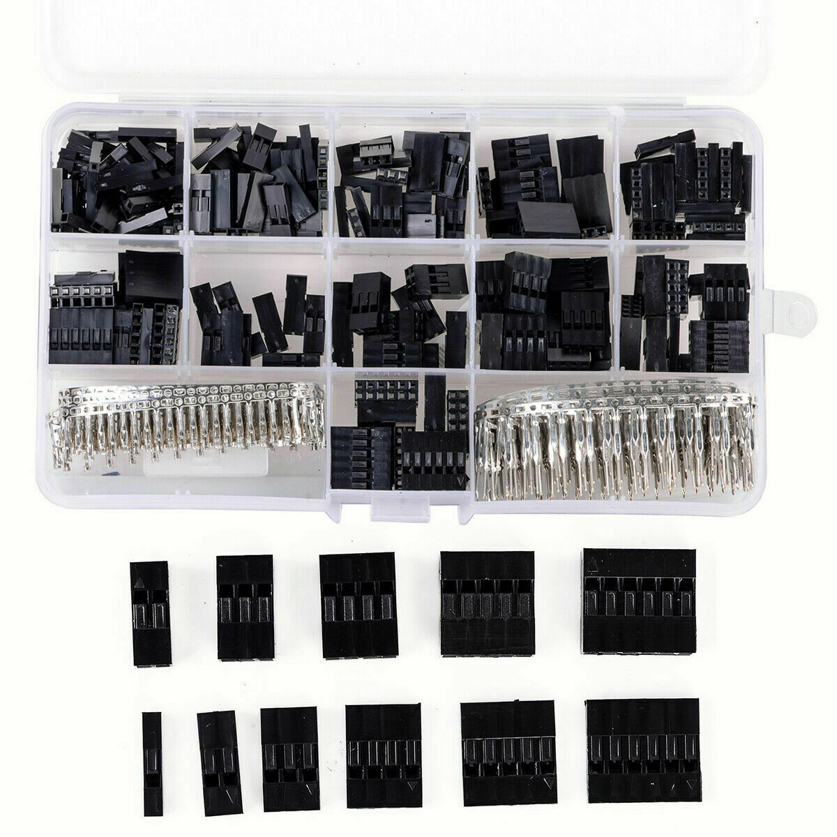620pcs Dupont Wire Pin Header Connector Housing Kit and M/F Crimp Pins