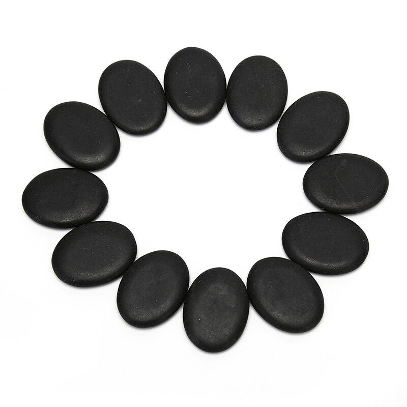 12pcs 3*4cm Massage Stones Massage lava Natural Energy Massage Set Hot Spa RBDD