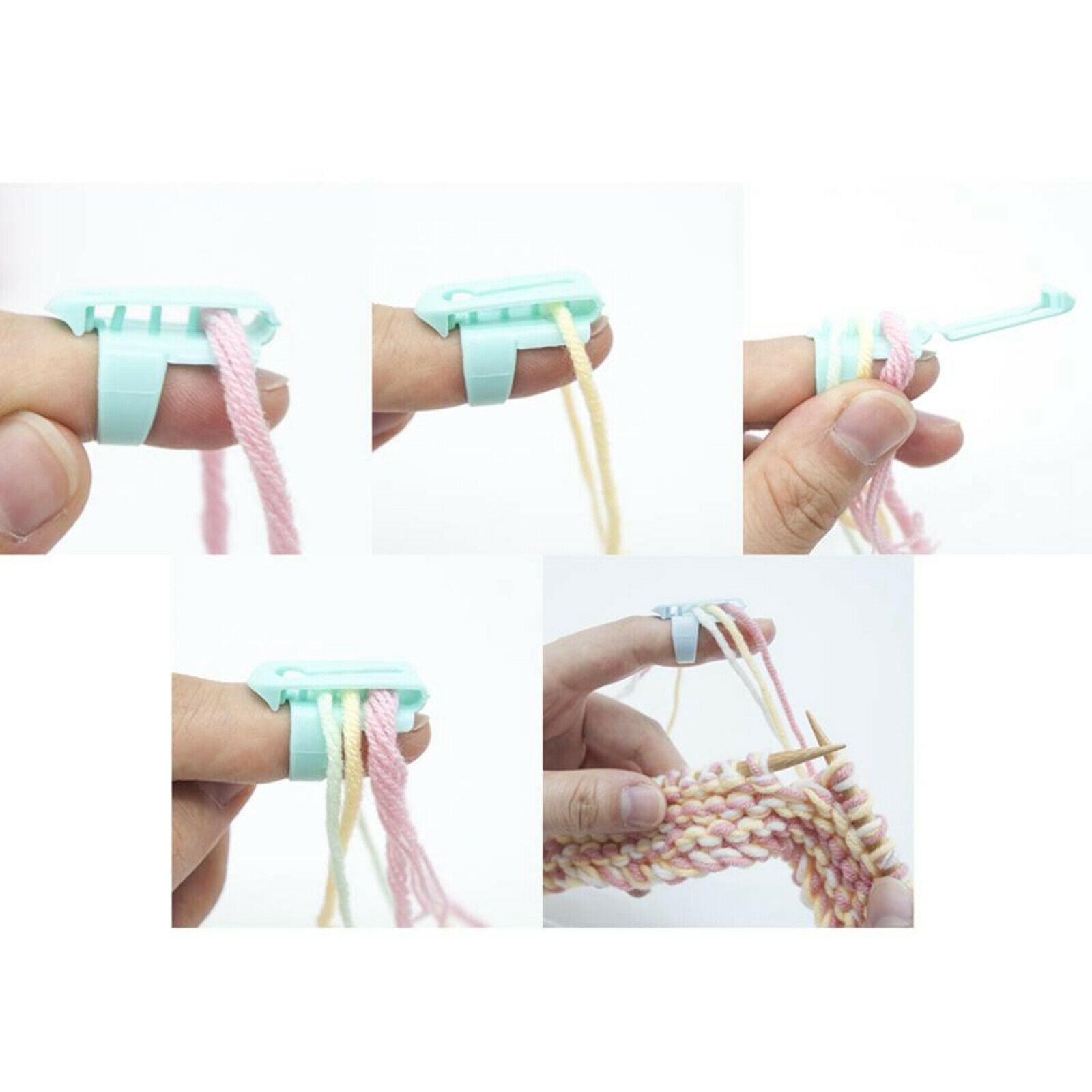 6pcs Yarn Guide Finger Holder Knitting Loop Knitting Accessories for Crochets