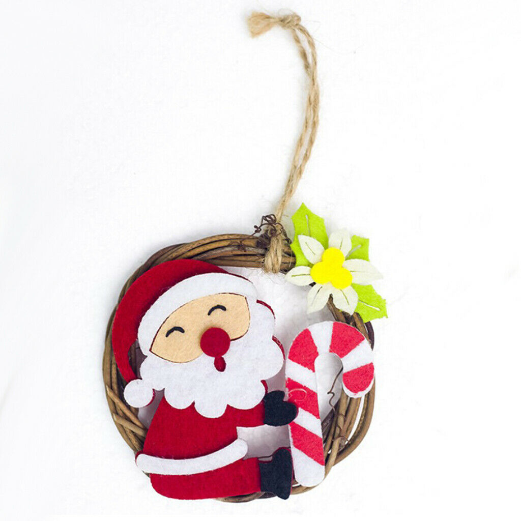 4x Assorted Christmas Wreath Rattan Christmas Tree  Decoration