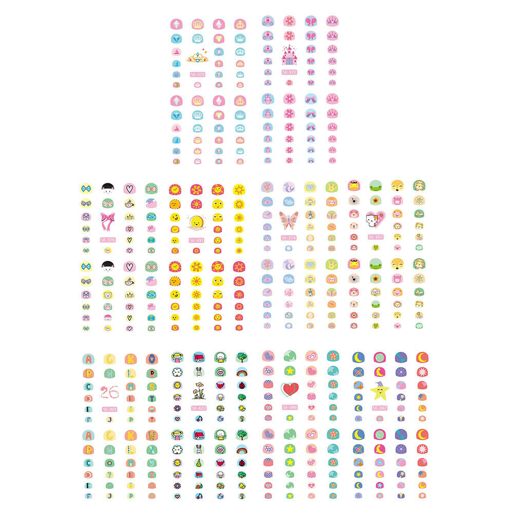 Lots 10 Cute Crown Nail Art Stickers Tips Decals for Mirror Bag Clothes