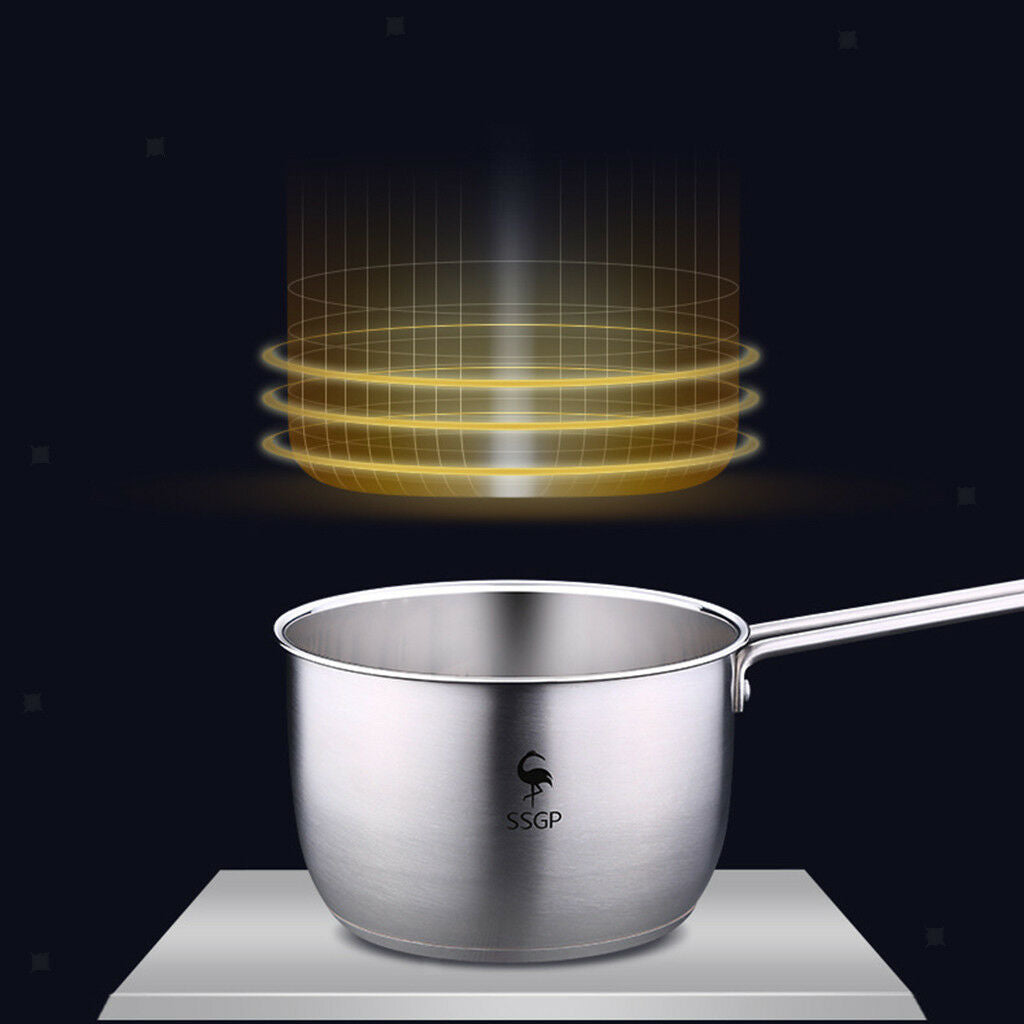 Nonstick Cookware Handy Pot Sauce Pan with Glass Lid, Small Milk Pan Boiler