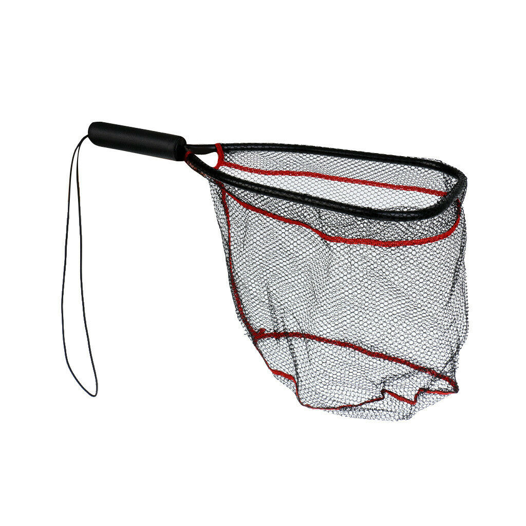 Small Fly Fishing Landing Nets Carp Trout Soft Landing Net w/ Safety Ropes