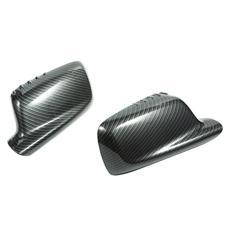 For BMW E65 E66 745i 750i 750Li Pair Side Carbon Fiber Rear View Mirror Cover