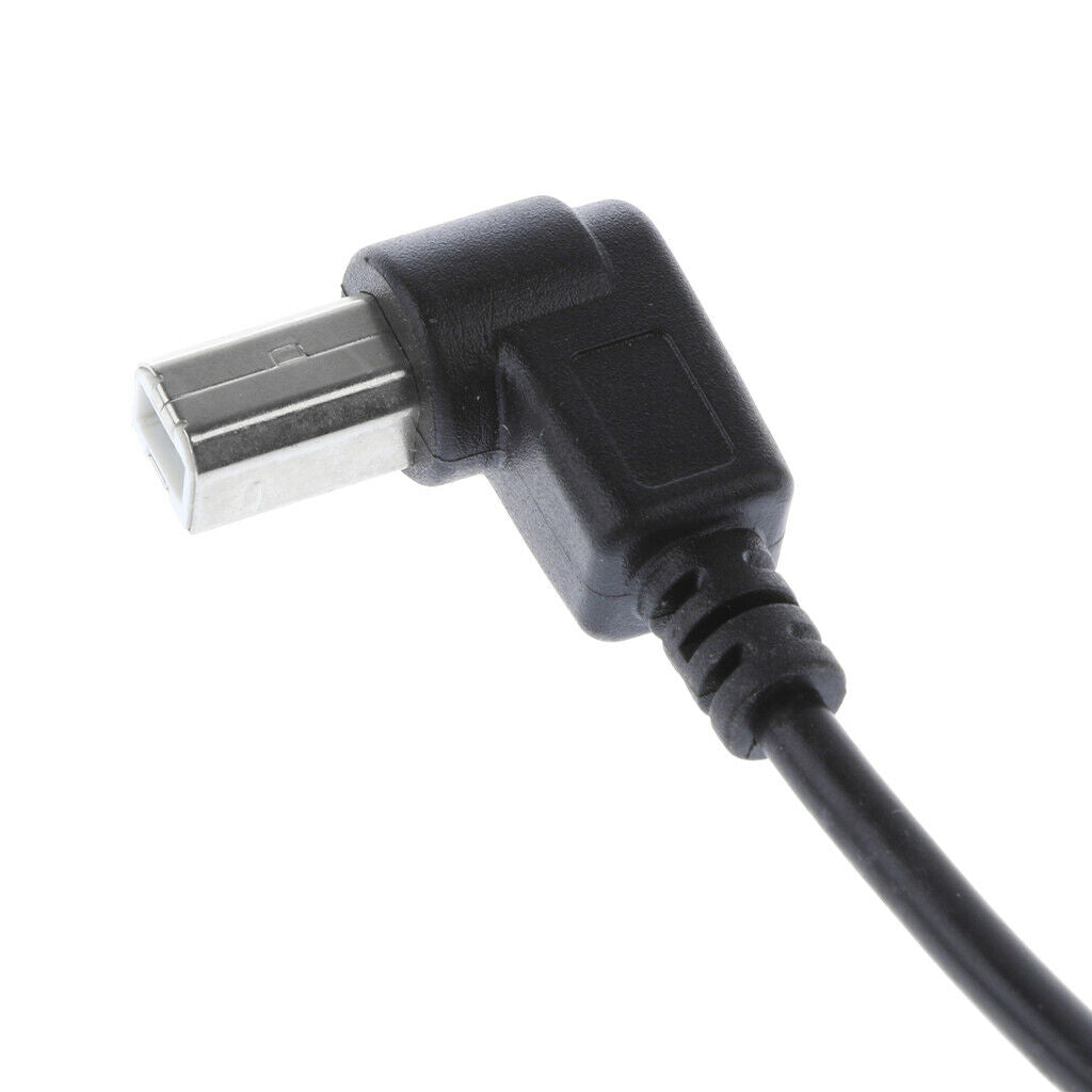 90° Left Angle Printer Cable USB2.0 Male Plug to Type B Scanner Adapter