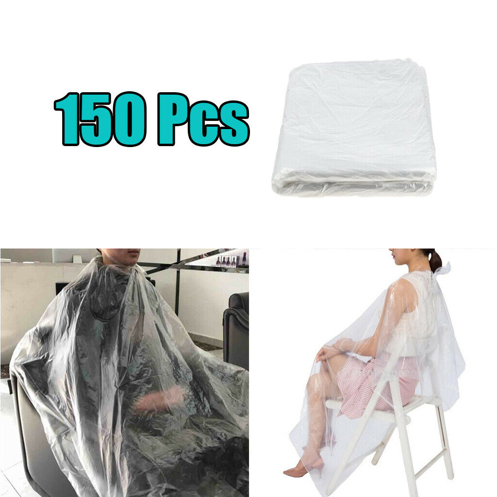 150pcs Disposable Hair Cutting Capes Kit Salon Gown Apron Protect Unisex