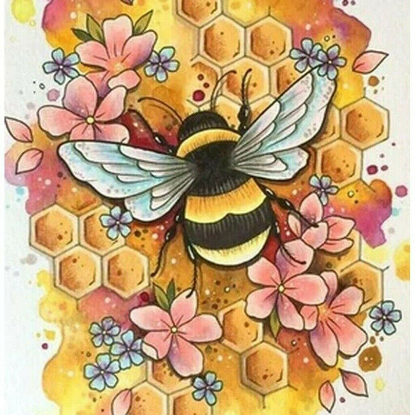 5D DIY Special Shaped Diamond Painting Bee Cross Stitch Kit Home Bedroom Decor