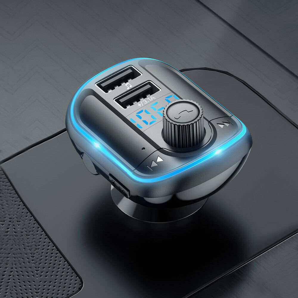 Car Wireless Bluetooth FM Transmitter Radio Adapter Kit MP3 Player 2-USB Charger