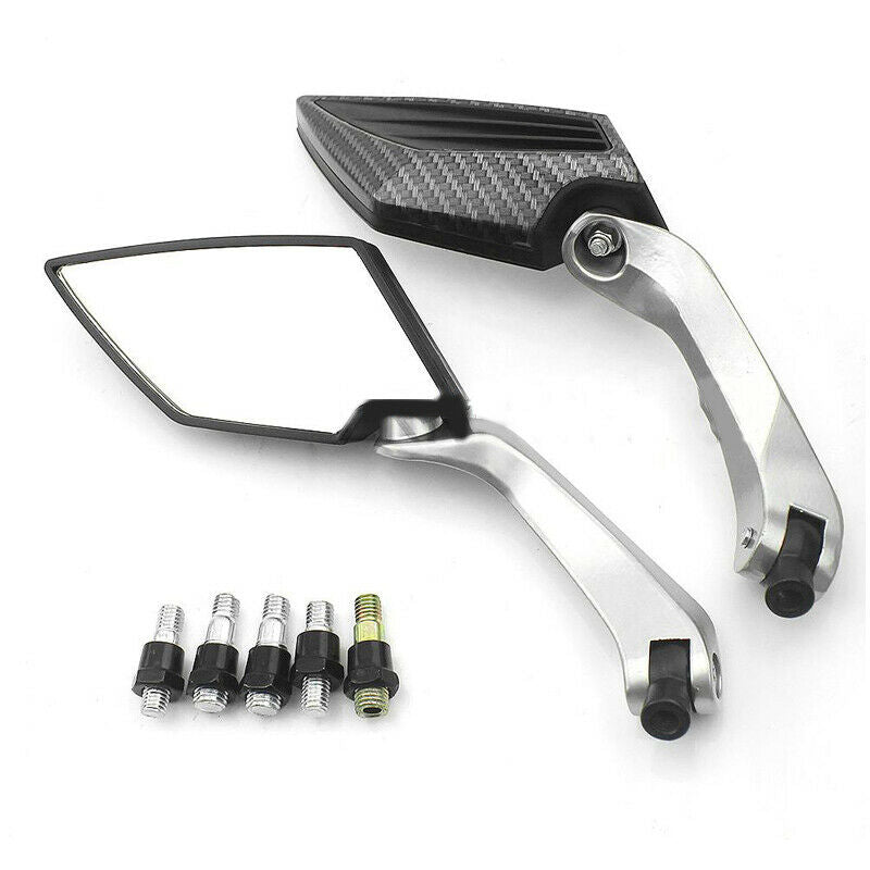 Motorcycle Scooter E-Bike Modification Side Aluminum Rear View Mirrors 8mm 10mm